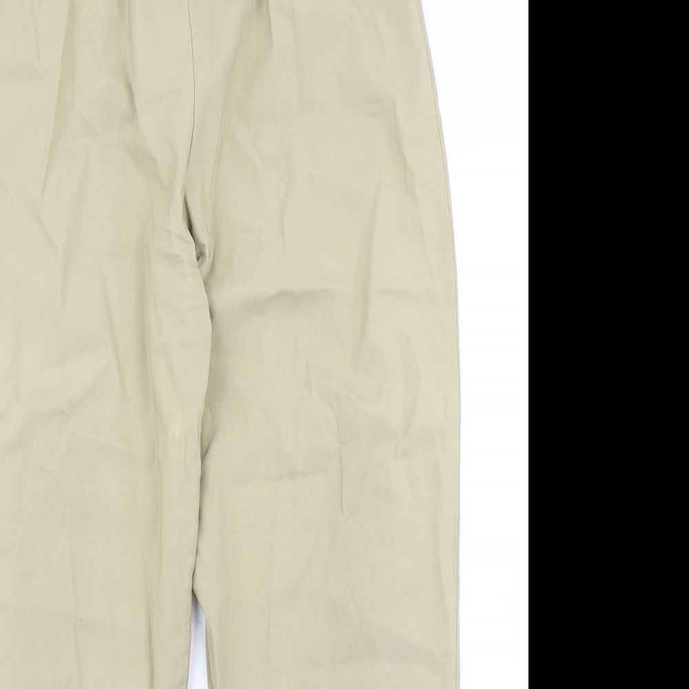 Womens UK Size L Preworn Regular Fit Chino Brown Trousers