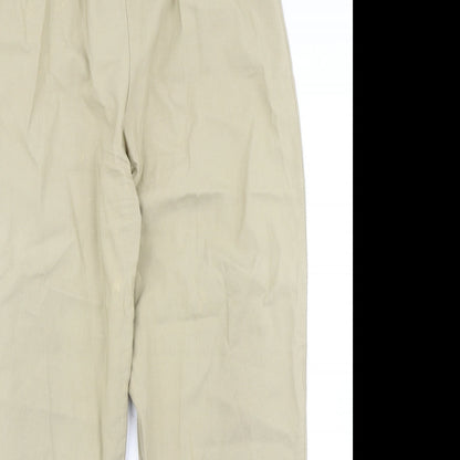 Womens UK Size L Preworn Regular Fit Chino Brown Trousers