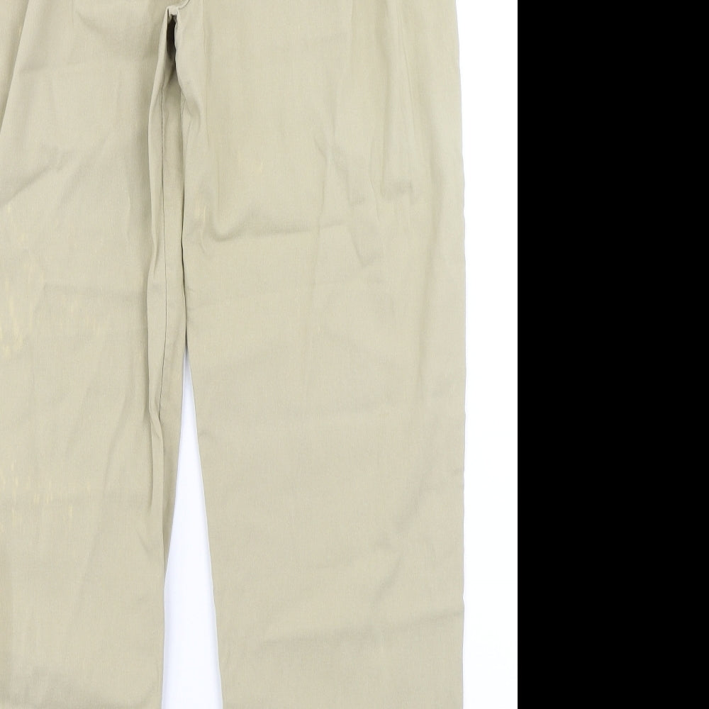 Womens UK Size L Preworn Regular Fit Chino Brown Trousers