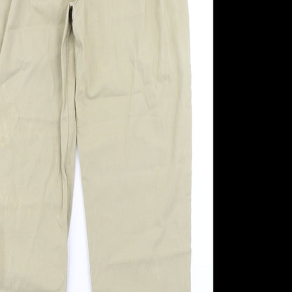 Womens UK Size L Preworn Regular Fit Chino Brown Trousers