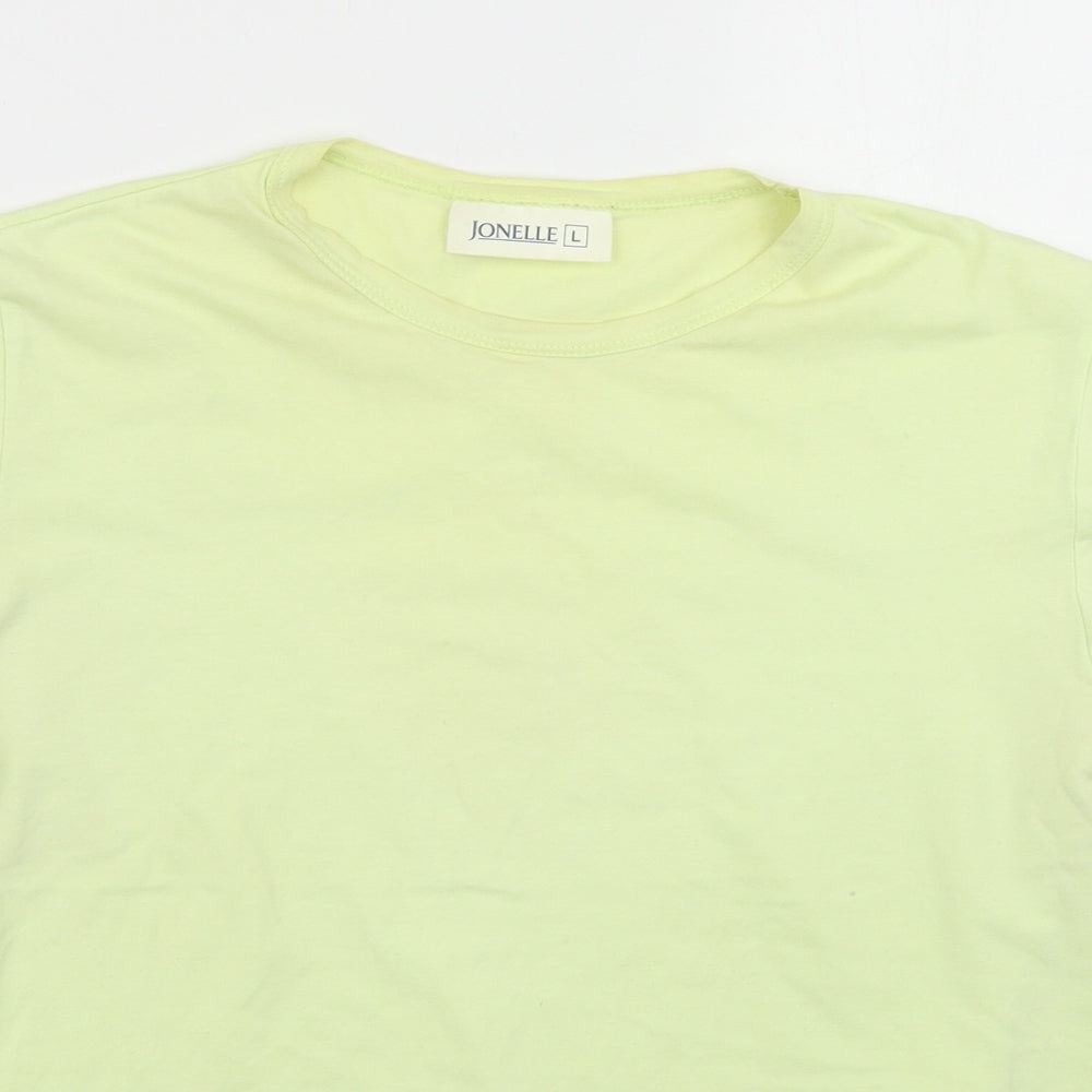 Jonelle Womens Green   Basic T-Shirt Size L
