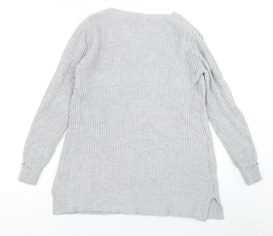 Glamorous Womens Grey  Knit Pullover Jumper Size S