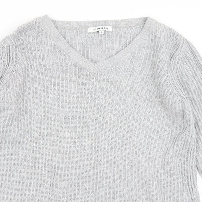 Womens UK Size S Glamorous Grey Pullover Jumper
