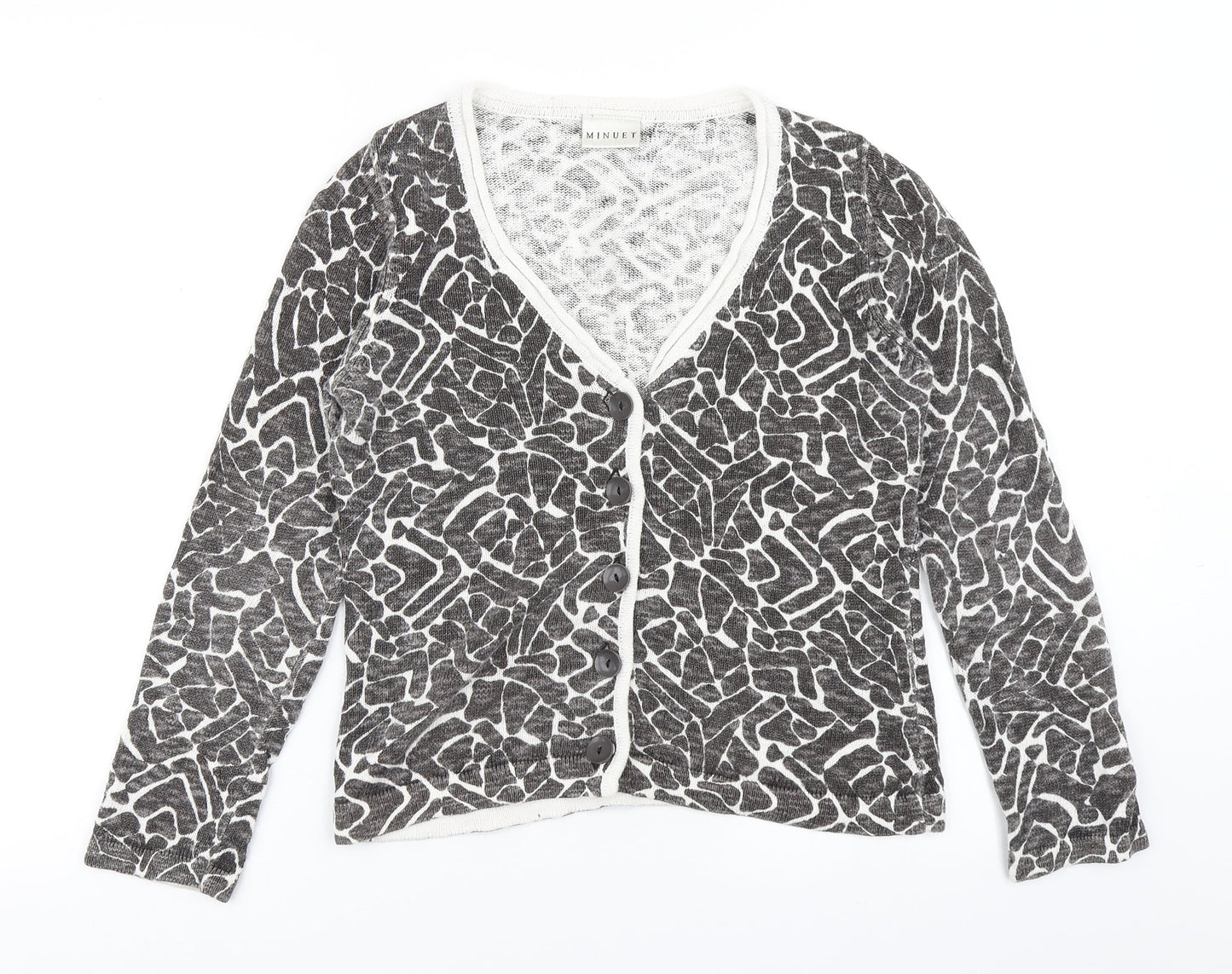 Womens UK Size 8 Minuet Brown Cardigan Jumper