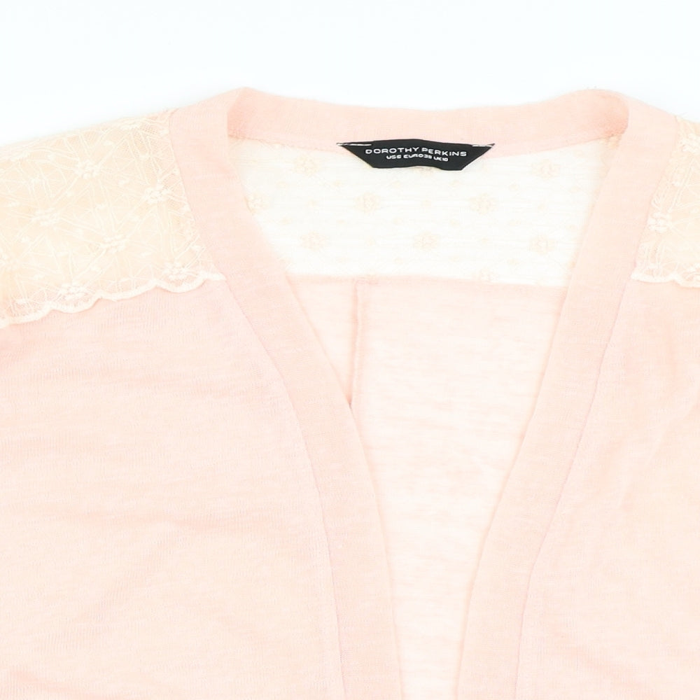Womens UK Size 10 Dorothy Perkins Pink Cardigan Jumper