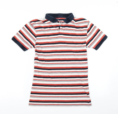 Cedar Wood State Mens Red Striped   Polo Size XS