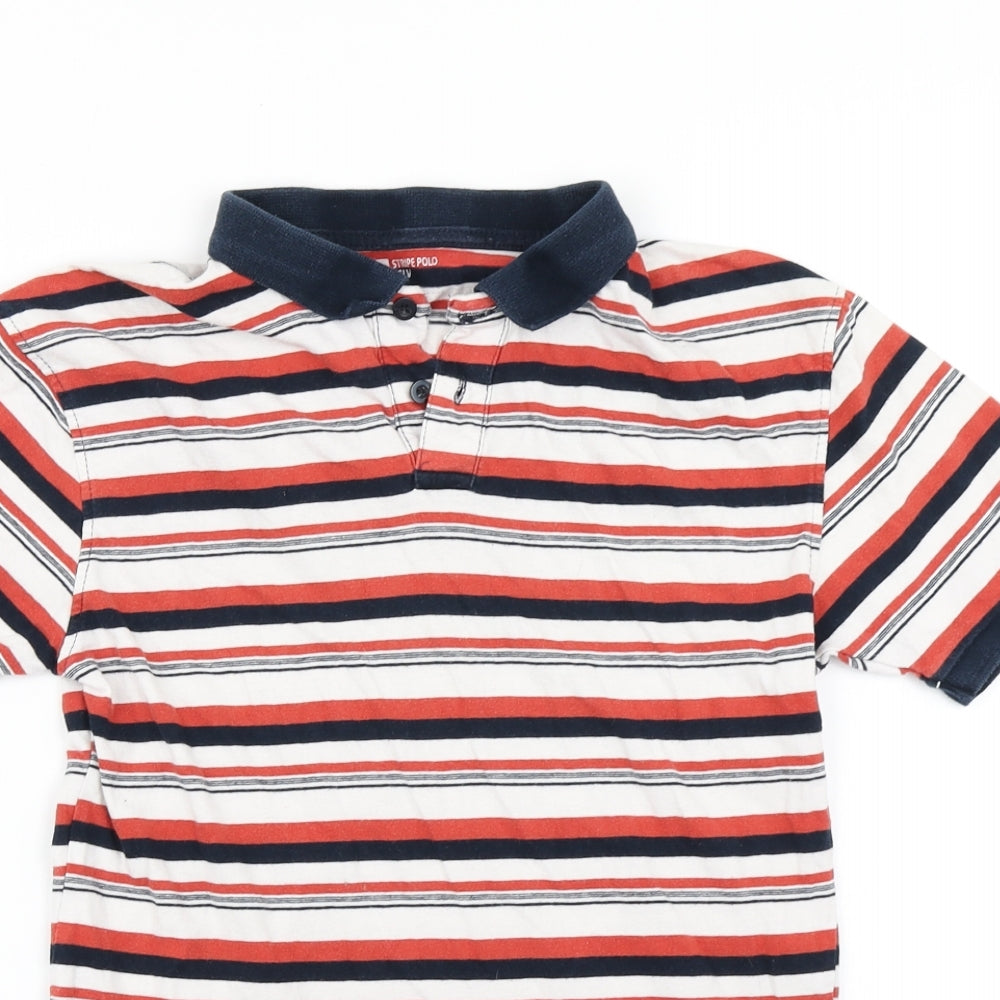 Cedar Wood State Mens Red Striped   Polo Size XS