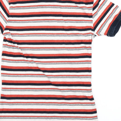 Cedar Wood State Mens Red Striped   Polo Size XS