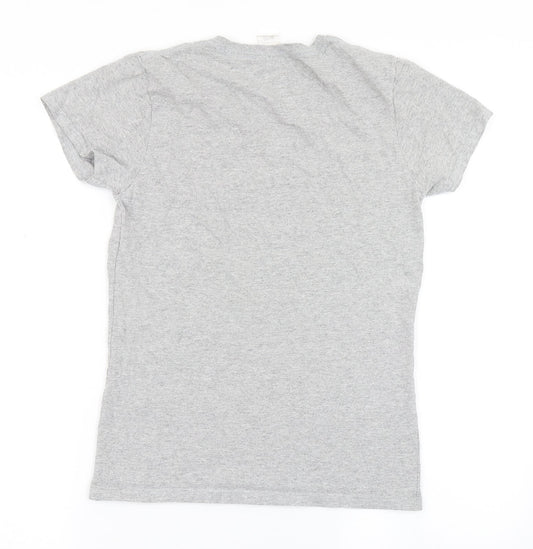 Womens UK Size S Gildan Grey Basic T-Shirt
