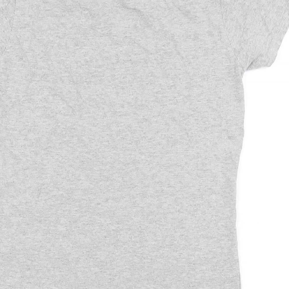 Womens UK Size S Gildan Grey Basic T-Shirt