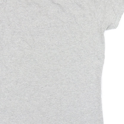 Womens UK Size S Gildan Grey Basic T-Shirt
