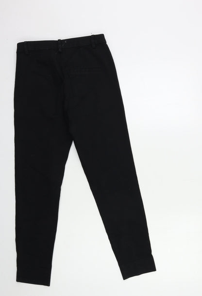 Womens UK Size 8 H&M Regular Fit Cropped Black Jeans