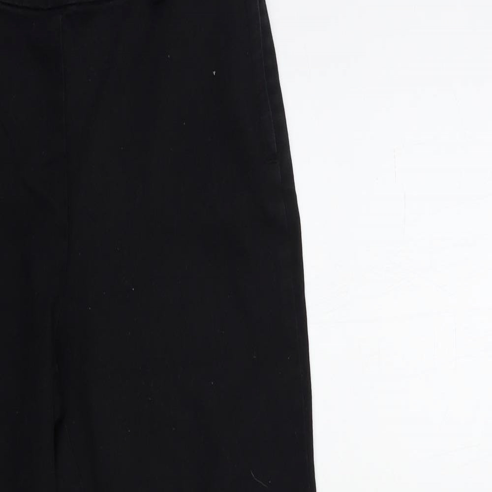 Womens UK Size 8 H&M Regular Fit Cropped Black Jeans