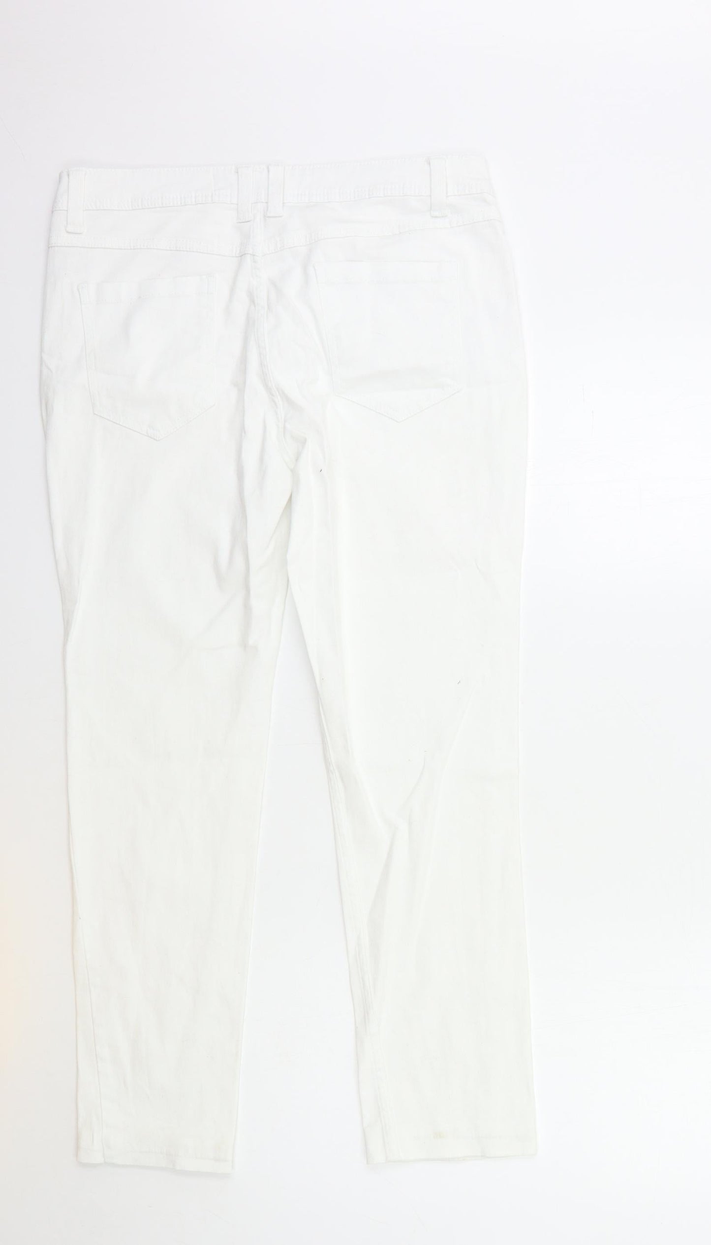 Dunnes Stores Womens White  Denim Skinny Jeans Size 12 L27 in