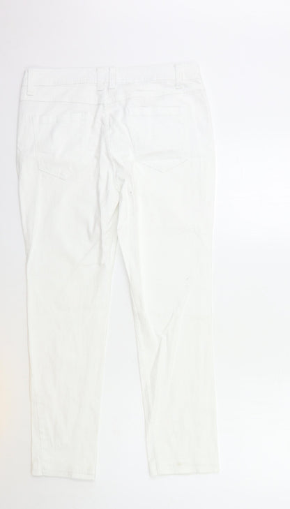 Dunnes Stores Womens White  Denim Skinny Jeans Size 12 L27 in