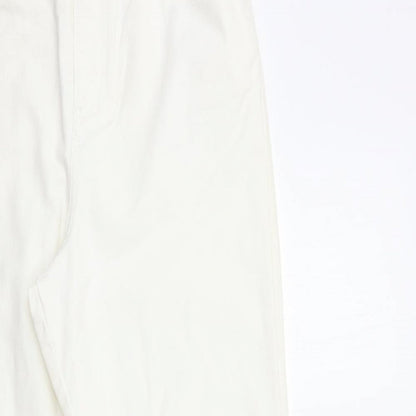 Impressions Womens White  Denim Straight Jeans Size 12 L32 in