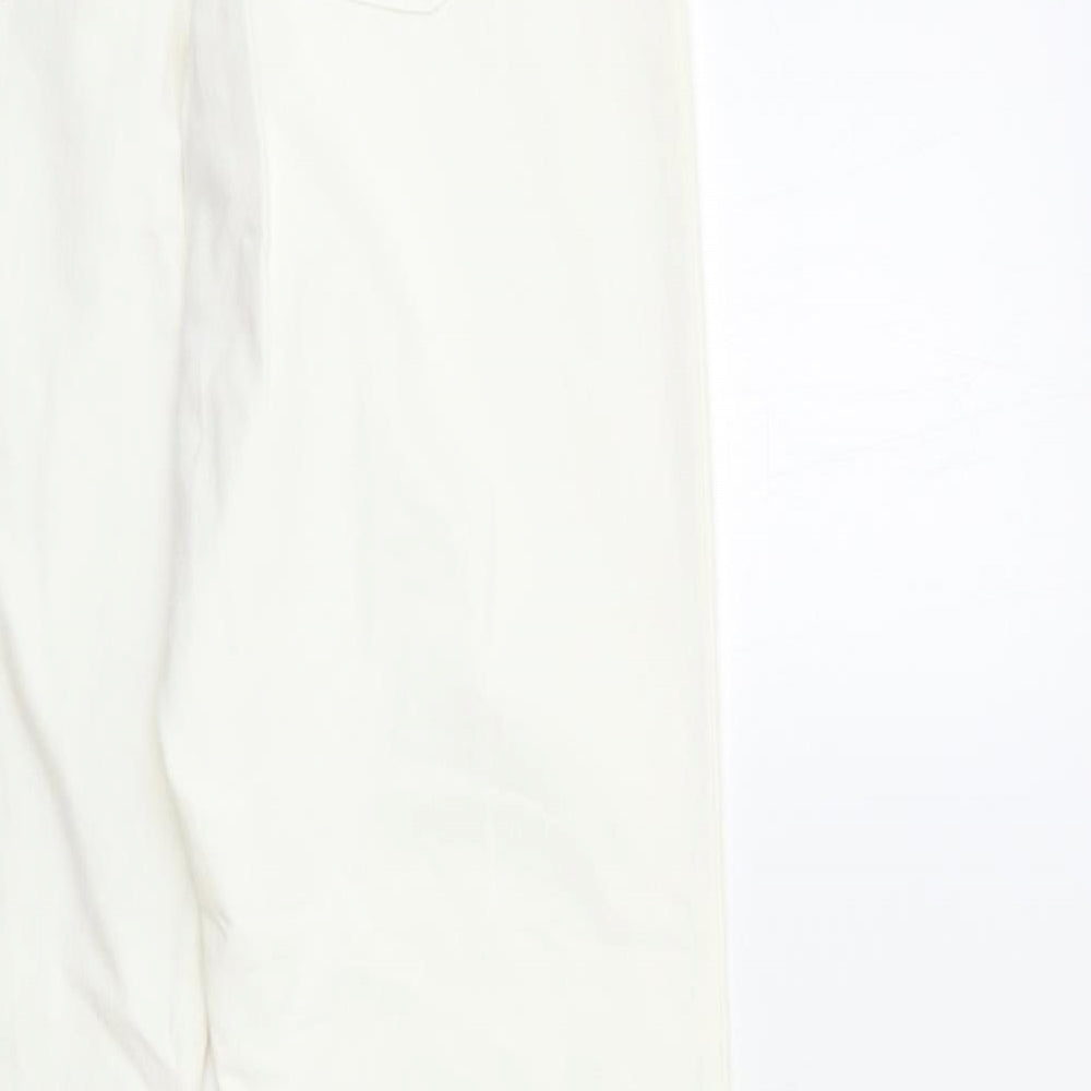 Impressions Womens White  Denim Straight Jeans Size 12 L32 in