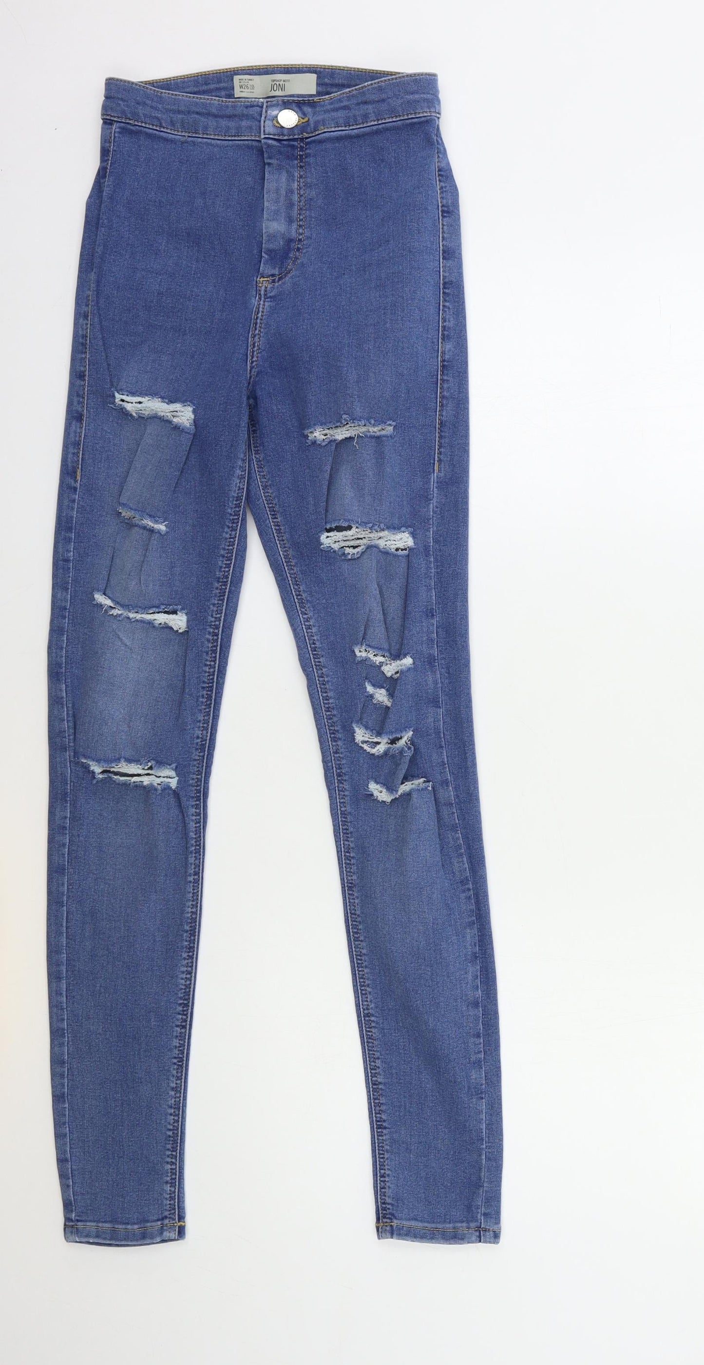 Topshop Womens Blue  Denim Skinny Jeans Size 26 in L32 in