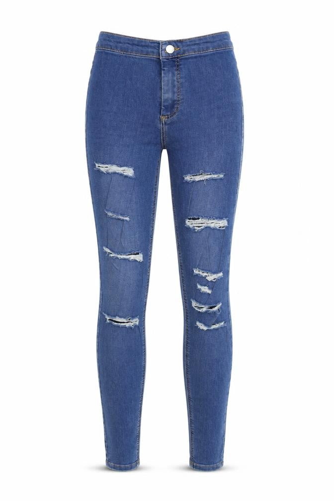 Womens UK Size 26 in Topshop Regular Fit Skinny Blue Jeans