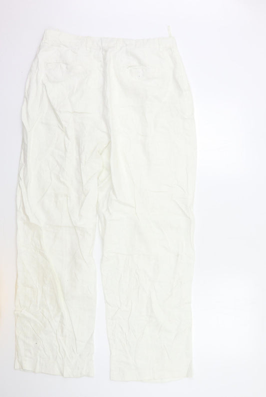 HABALDA Womens White   Trousers  Size XL L30 in