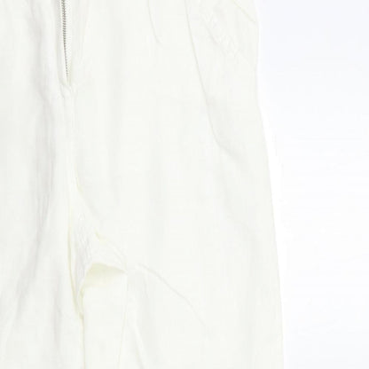 Preworn Womens White   Cropped Trousers Size 34 in L25 in