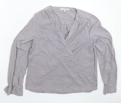Womens UK Size 10 NEXT Grey Basic Blouse