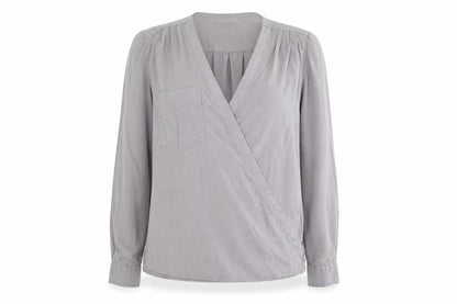 Womens UK Size 10 NEXT Grey Basic Blouse
