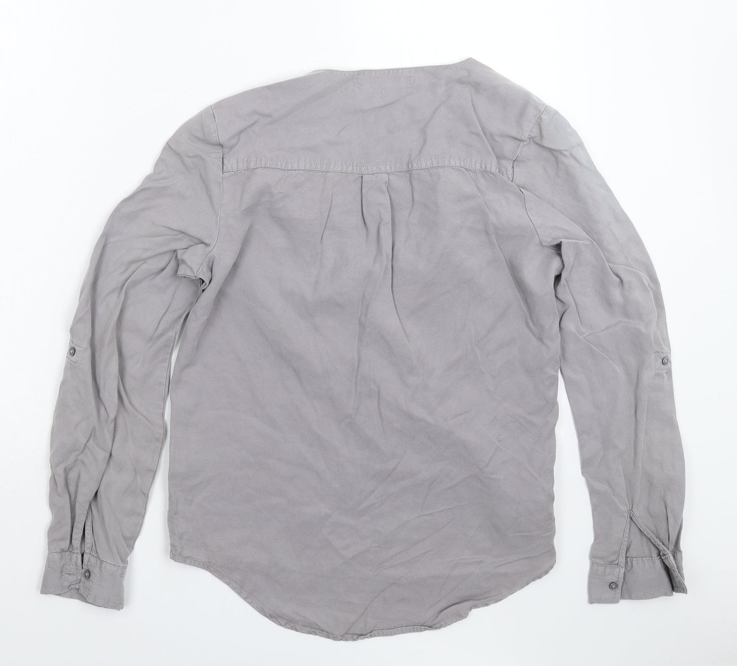 Womens UK Size 10 NEXT Grey Basic Blouse