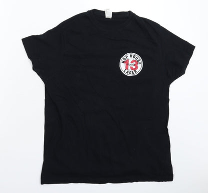 Womens UK Size M Roly Black Basic T-Shirt