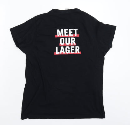 Womens UK Size M Roly Black Basic T-Shirt