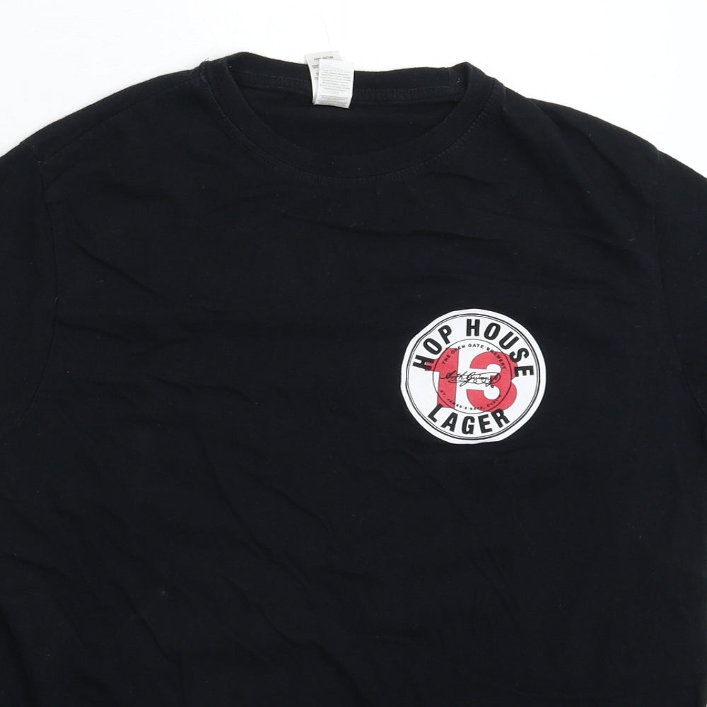 Womens UK Size M Roly Black Basic T-Shirt