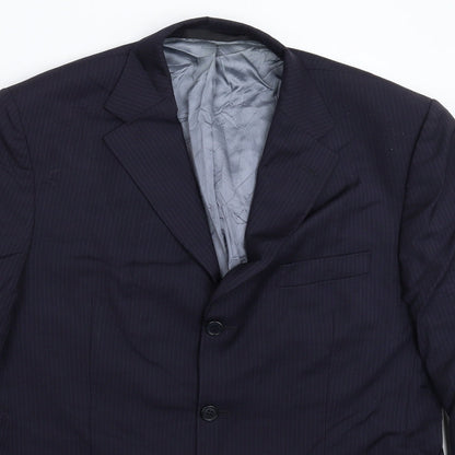 Mens UK Size 42 Marks and Spencer Regular Blue Suit Jacket
