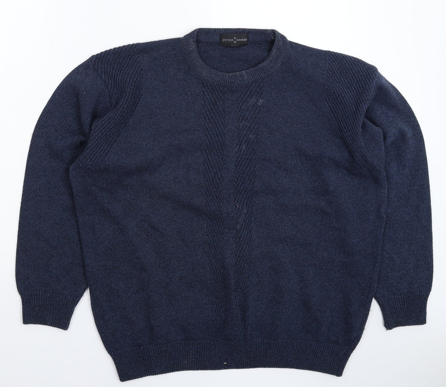 Peter Gribby Mens Blue  Knit Pullover Jumper Size L