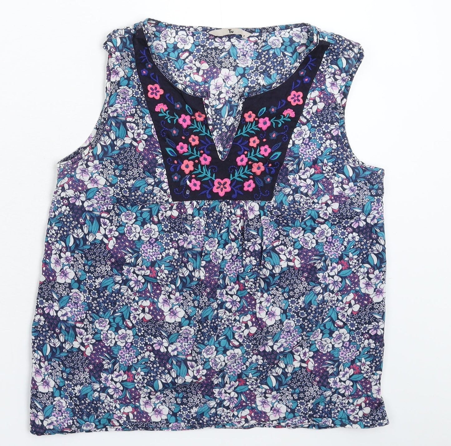 Womens UK Size 8 TU Multicoloured Basic Tank