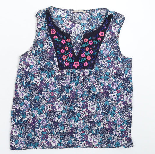 Womens UK Size 8 TU Multicoloured Basic Tank