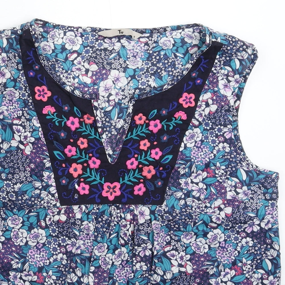Womens UK Size 8 TU Multicoloured Basic Tank