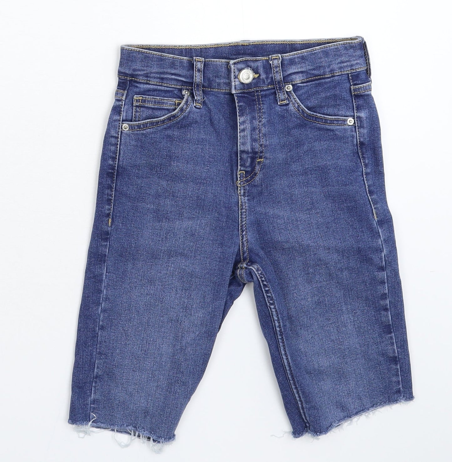 Topshop Womens Blue  Denim Bermuda Shorts Size 25 in