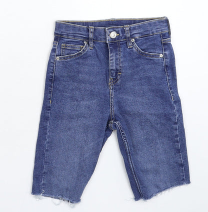 Topshop Womens Blue  Denim Bermuda Shorts Size 25 in