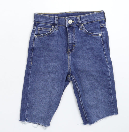 Topshop Womens Blue  Denim Bermuda Shorts Size 25 in
