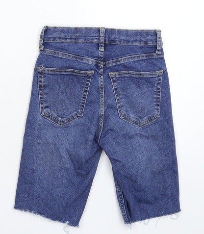 Topshop Womens Blue  Denim Bermuda Shorts Size 25 in