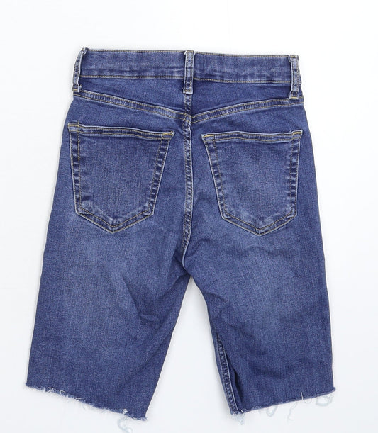 Topshop Womens Blue  Denim Bermuda Shorts Size 25 in