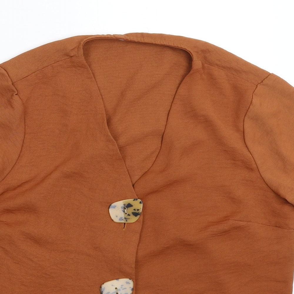 Papaya Womens Beige   Jacket Blazer Size 8