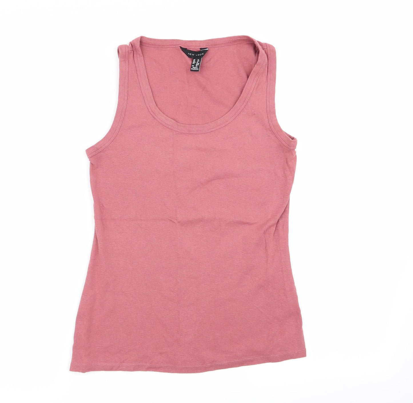 Womens UK Size 12 New Look Pink Basic Tank