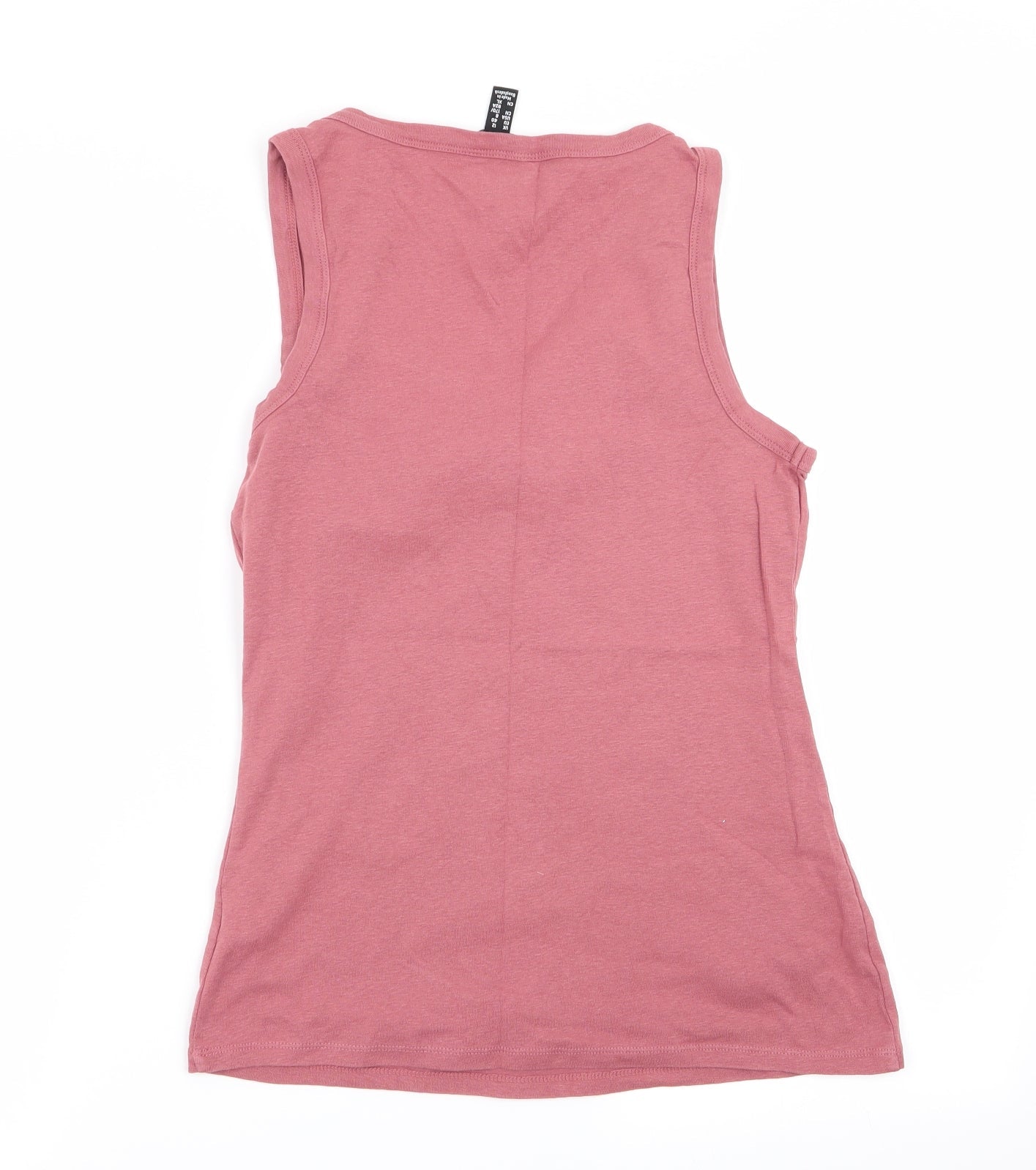 Womens UK Size 12 New Look Pink Basic Tank
