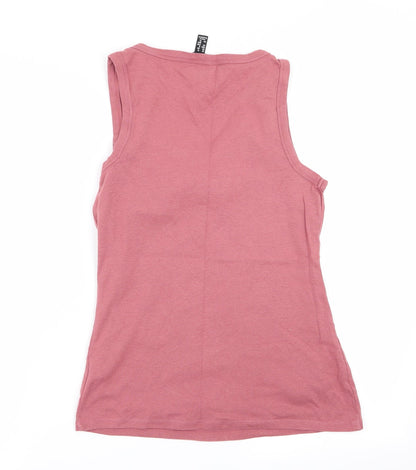 Womens UK Size 12 New Look Pink Basic Tank