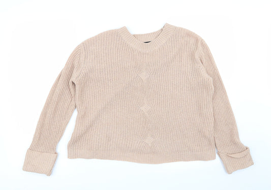 SheIn Womens Beige   Pullover Jumper Size L