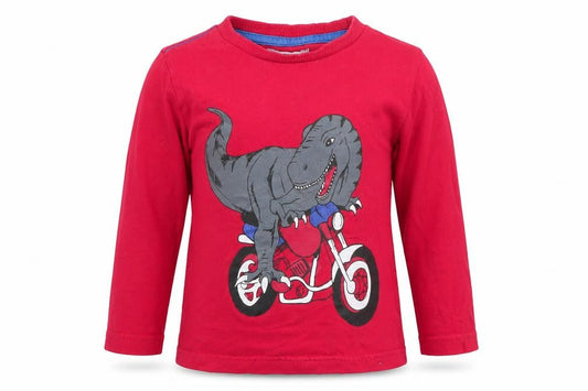 F&F Boys Red Solid  Babydoll Pyjama Top Size 18-24 Months