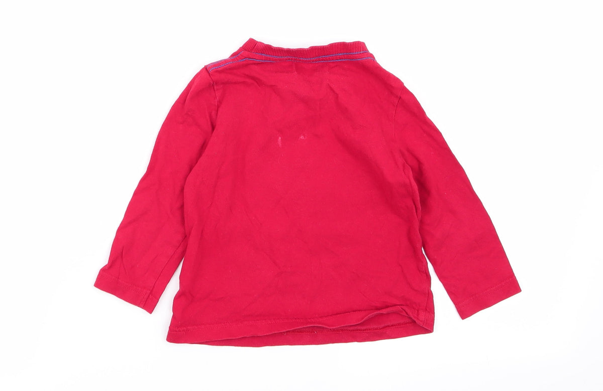 F&F Boys Red Solid  Babydoll Pyjama Top Size 18-24 Months