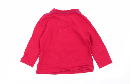 F&F Boys Red Solid  Babydoll Pyjama Top Size 18-24 Months