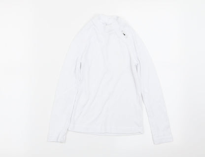 DECATHLON Boys White   Basic T-Shirt Size 8 Years